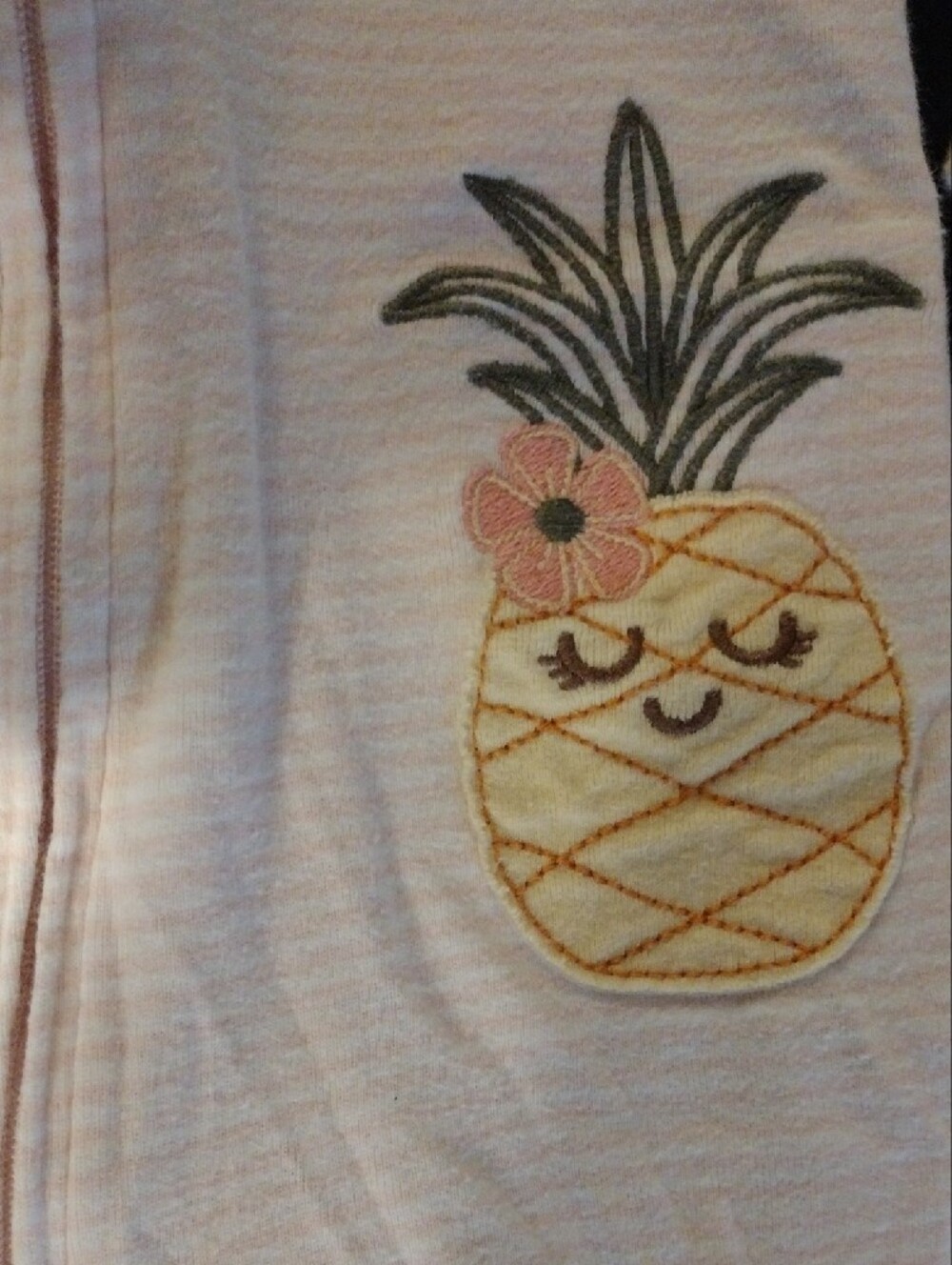 Carter's Light Pink Pineapple Footed One-Piece - Picture 4 of 8